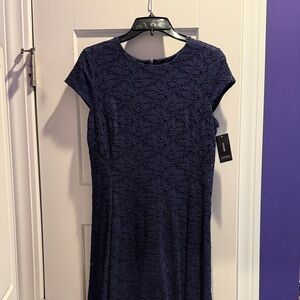 Alfani Midnight Blue Lace Midi Dress